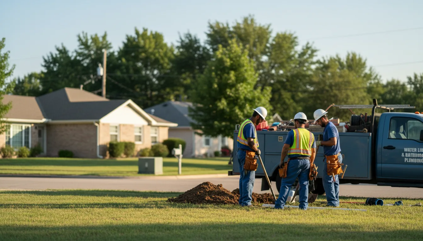 Residential water line and bathroom plumbing service in Freeport, IL